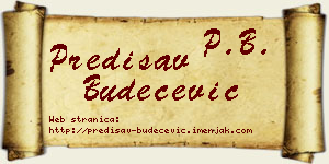 Predisav Budečević vizit kartica